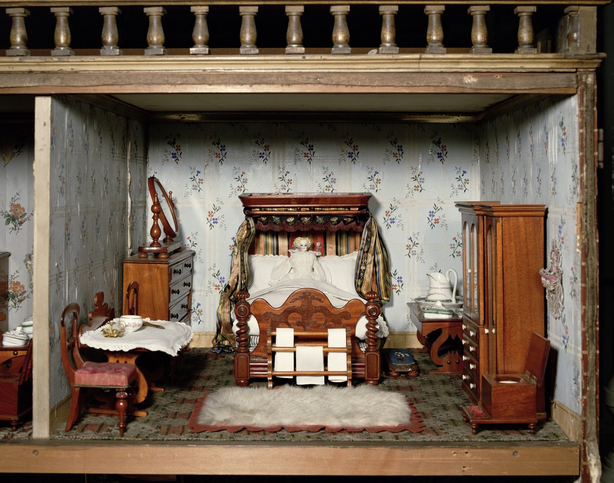 Et soverom i Mrs Bryants Pleasure, ca. 1860 av English School
