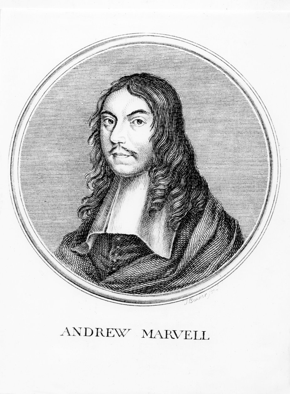 Andrew Marvell (1621-78) gravert av Thomas Bonner av English School