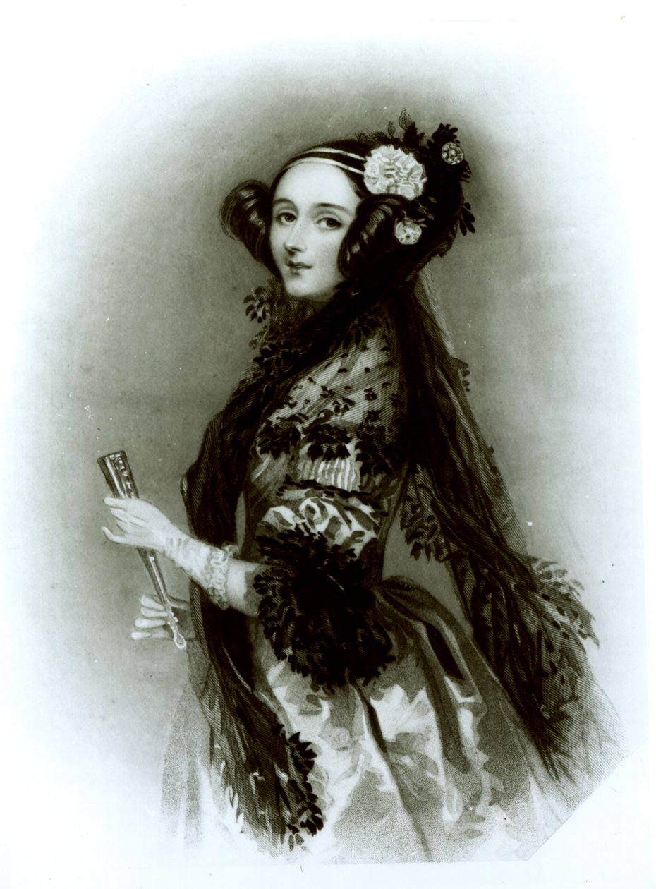 Augusta Ada Byron (1815-52) grevinne av Lovelace av English School