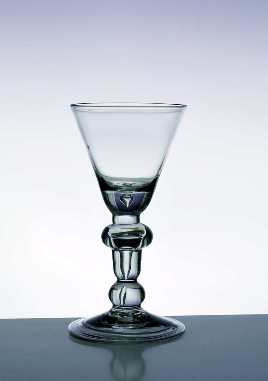 Balusterstammebeger, ca. 1700-20 (blyglass) av English School