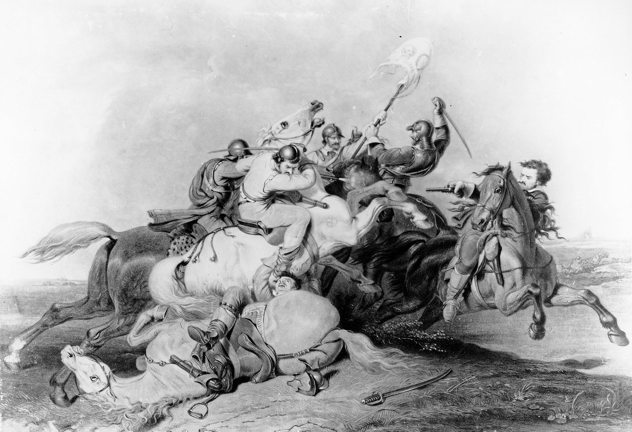 Slaget ved Marston Moor, 2. juli 1644 av English School