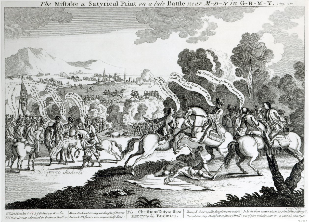 Slaget ved Minden, 1. august 1759 av English School