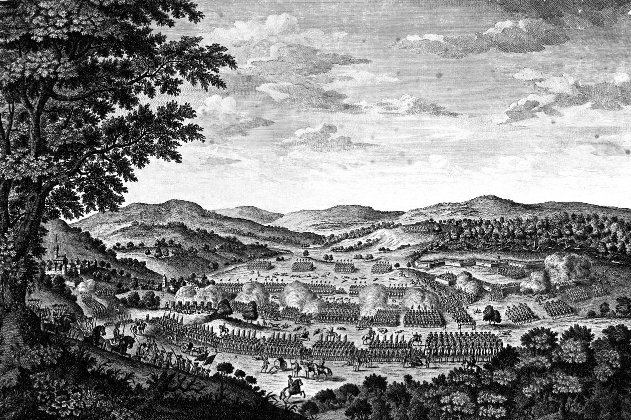 Slaget ved Reichenburg, 21. april 1757 av English School