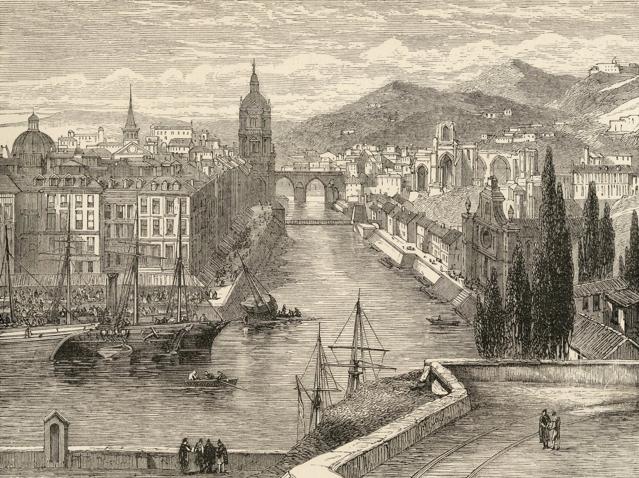 Bilbao, Spania, illustrasjon fra 