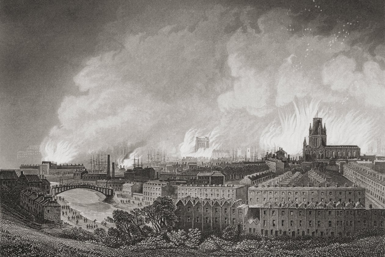 Bristol, England, under opptøyene i 1831, 1883 av English School