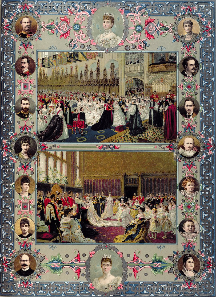 Britiske Royal Wedding Memorabilia, 1897 av English School