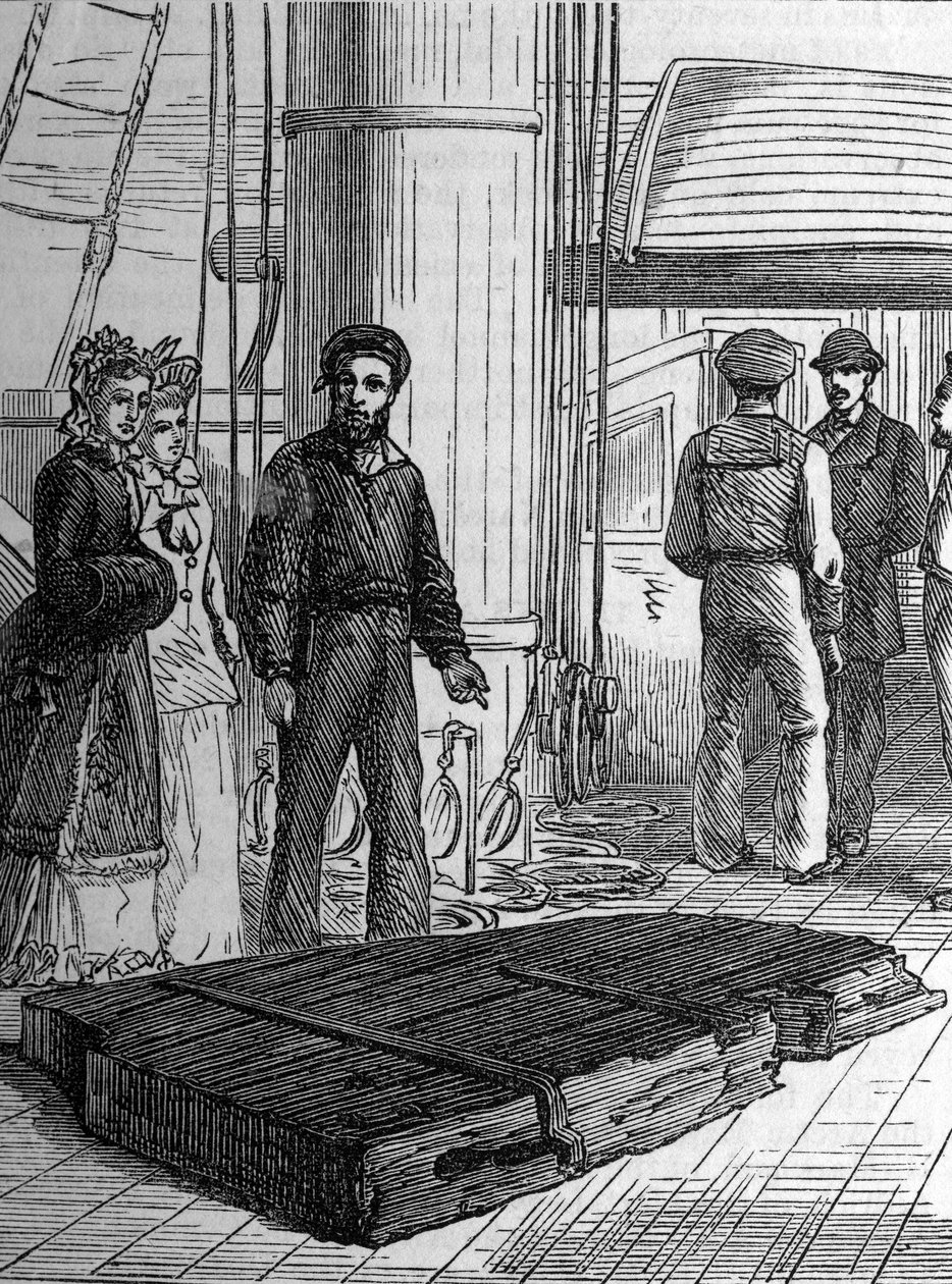 Broken Rudder of the Alert, ca. 1870-tallet av English School