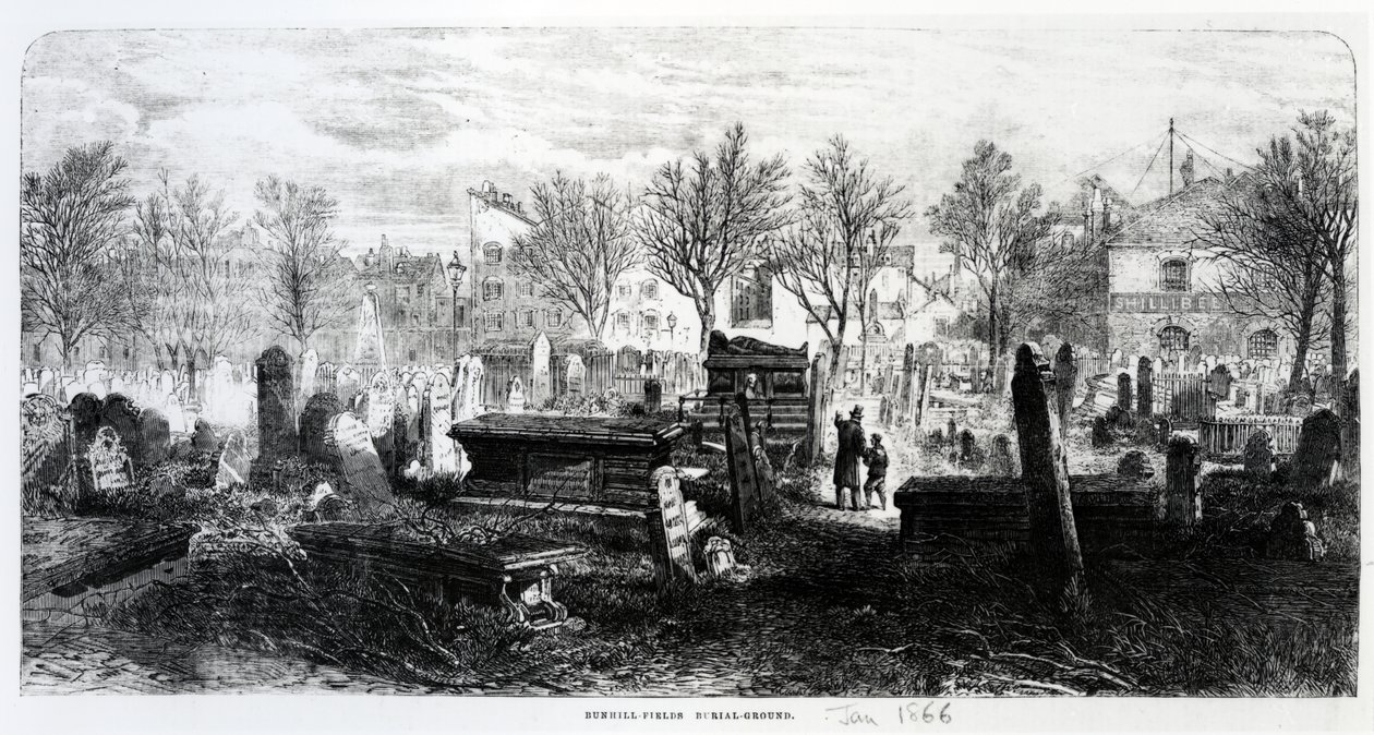 Bunhill Fields, januar 1866 av English School
