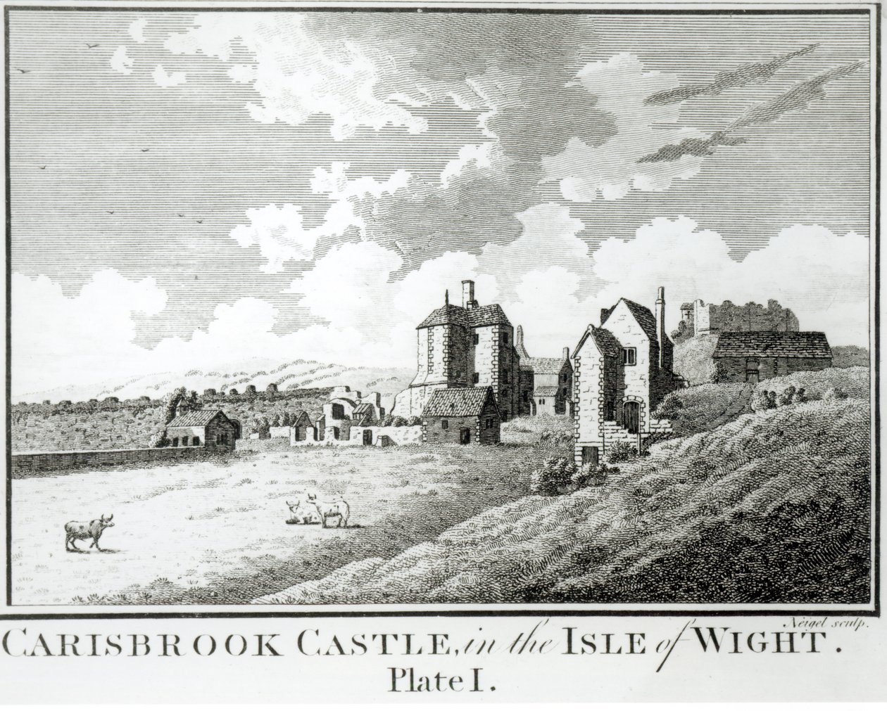 Carisbrooke Castle, Isle of Wight, Plate I av English School
