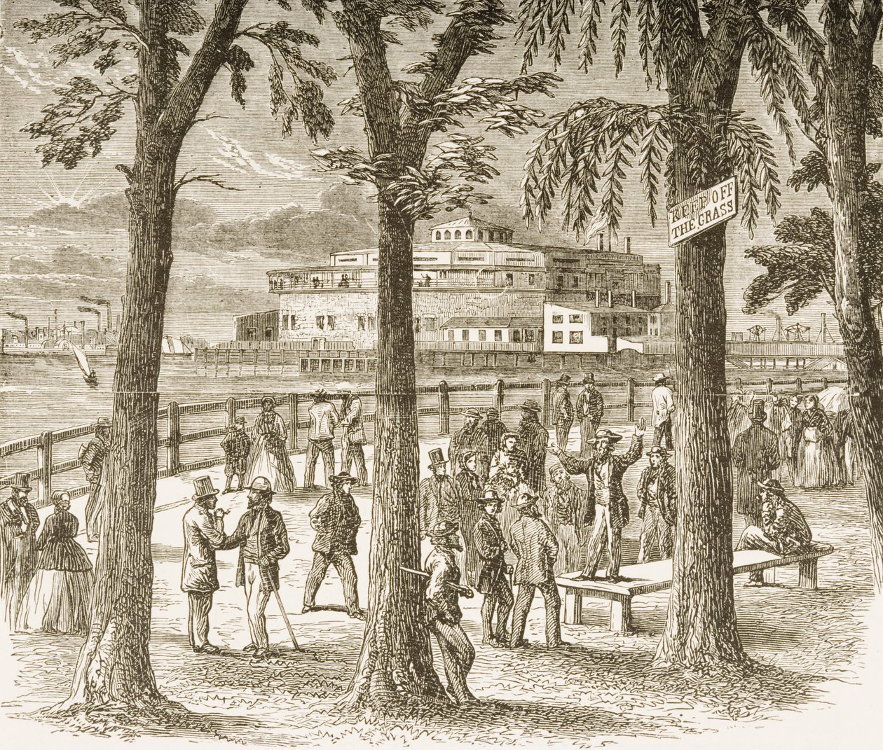 Castle Garden and Battery Park, New York, ca. 1870, fra 