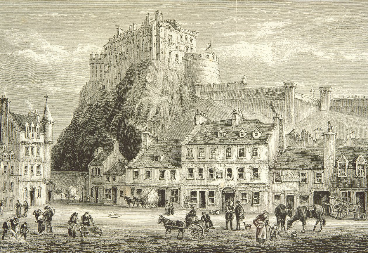 Castle and Grassmarket, Edinburgh ca. 1880, fra 