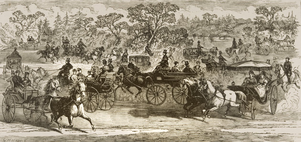 Central Park Drive, New York, ca. 1870, fra 