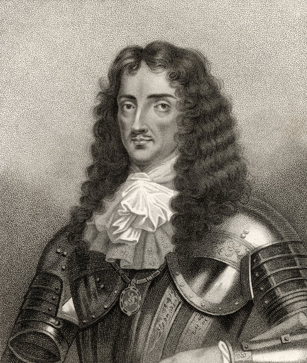 Charles II, gravert av Bocquet, fra 