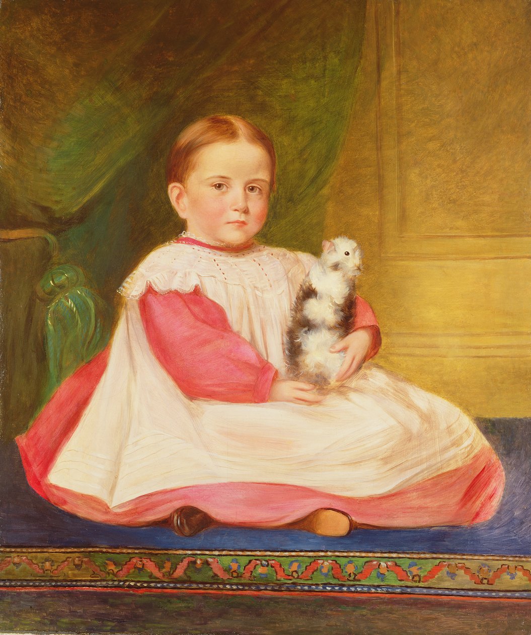 Barn med marsvin, ca. 1870 av English School