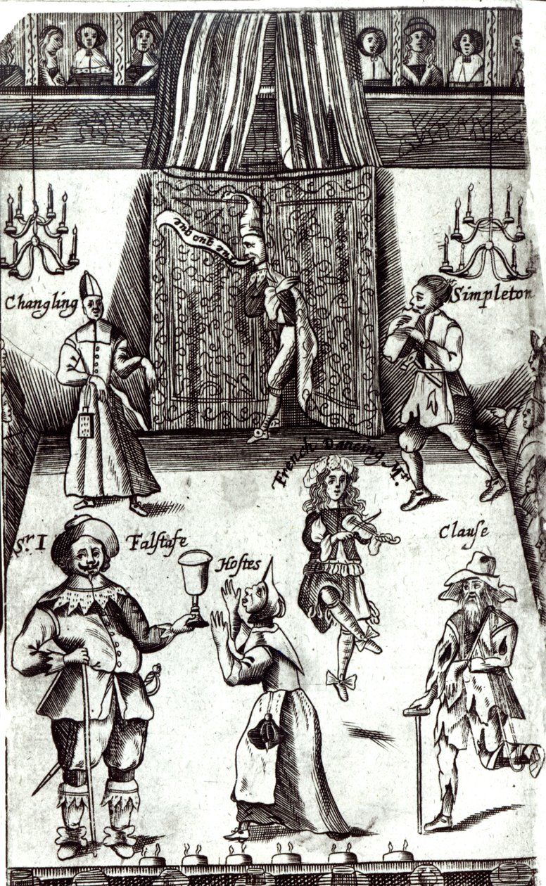 Comic Actors in Performance, 1662 av English School