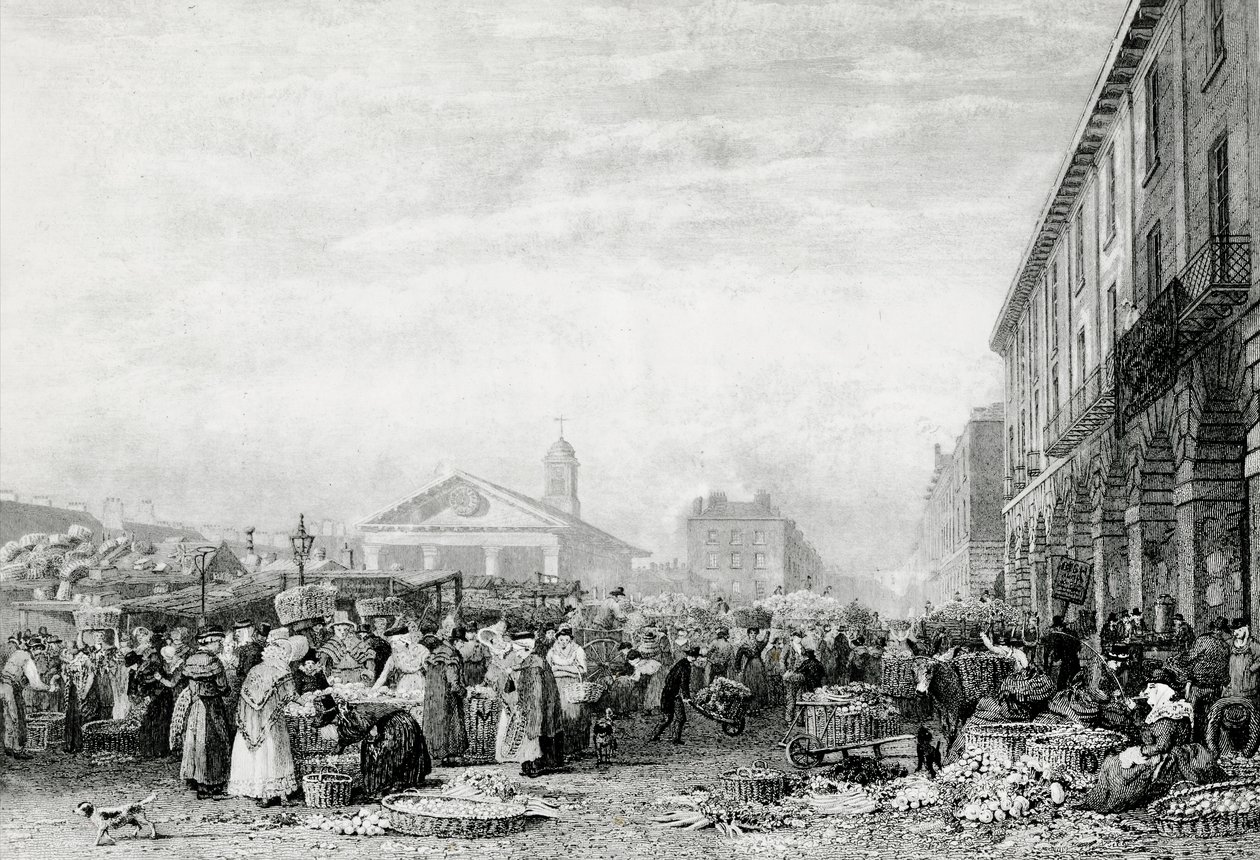 Covent Garden-markedet, 1824 av English School