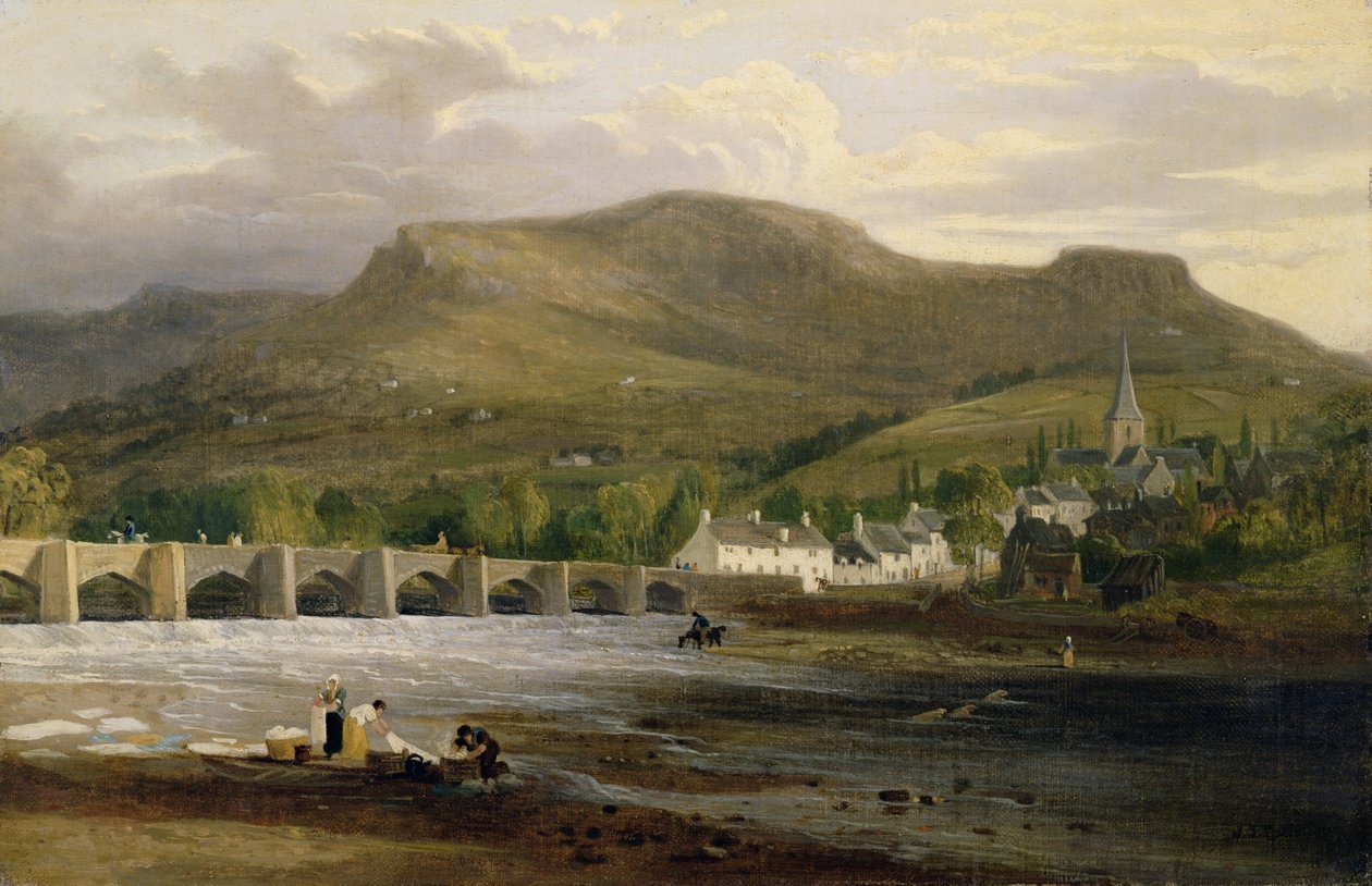 Crickhowell, Breconshire, ca. 1800 av English School