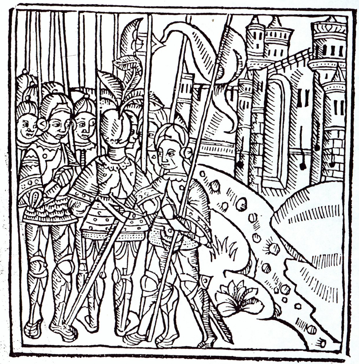 Crusaders, trykt av Wynkyn de Worde (d.1534) av English School