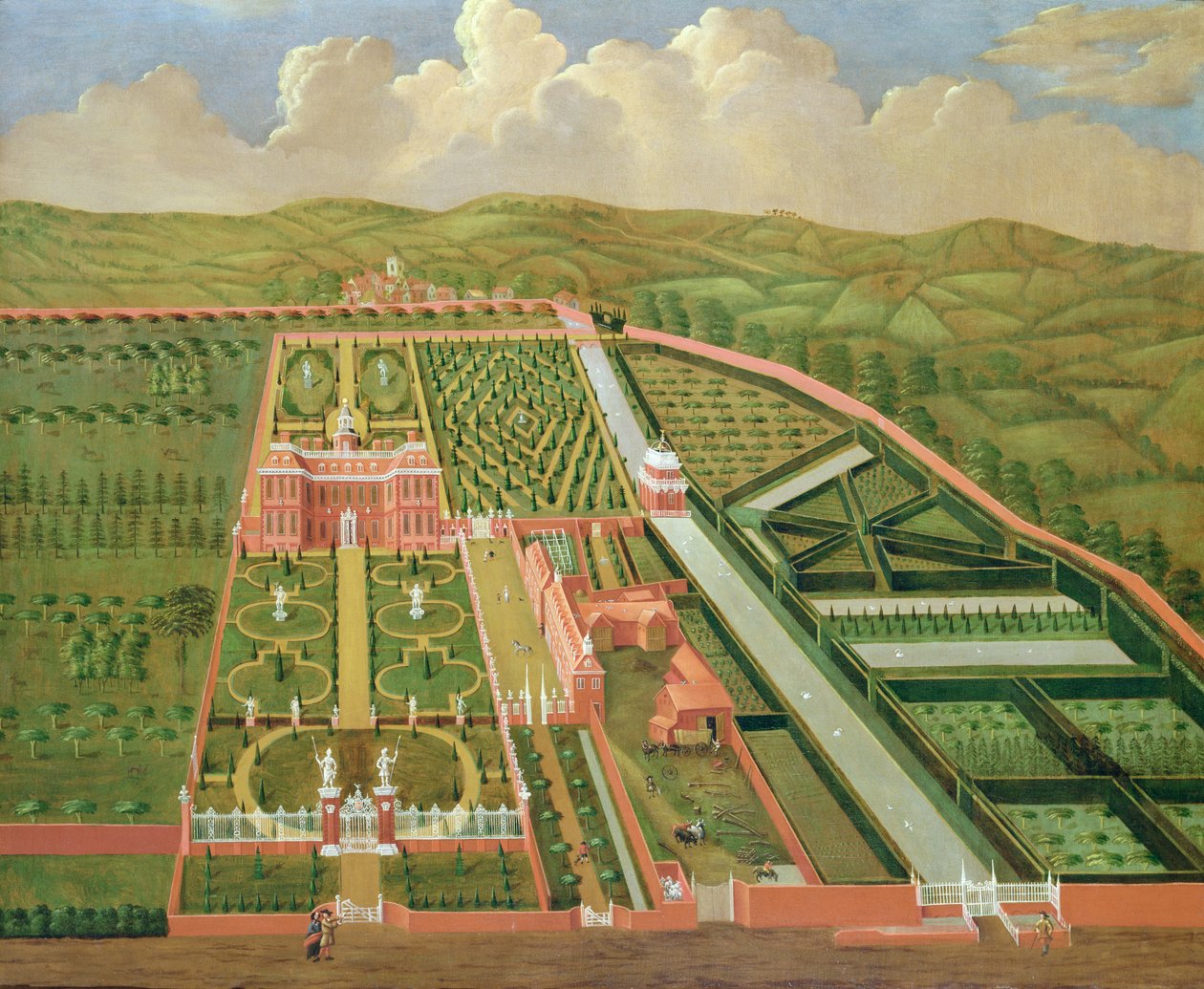 Denham Place, Buckinghamshire, ca. 1695 av English School