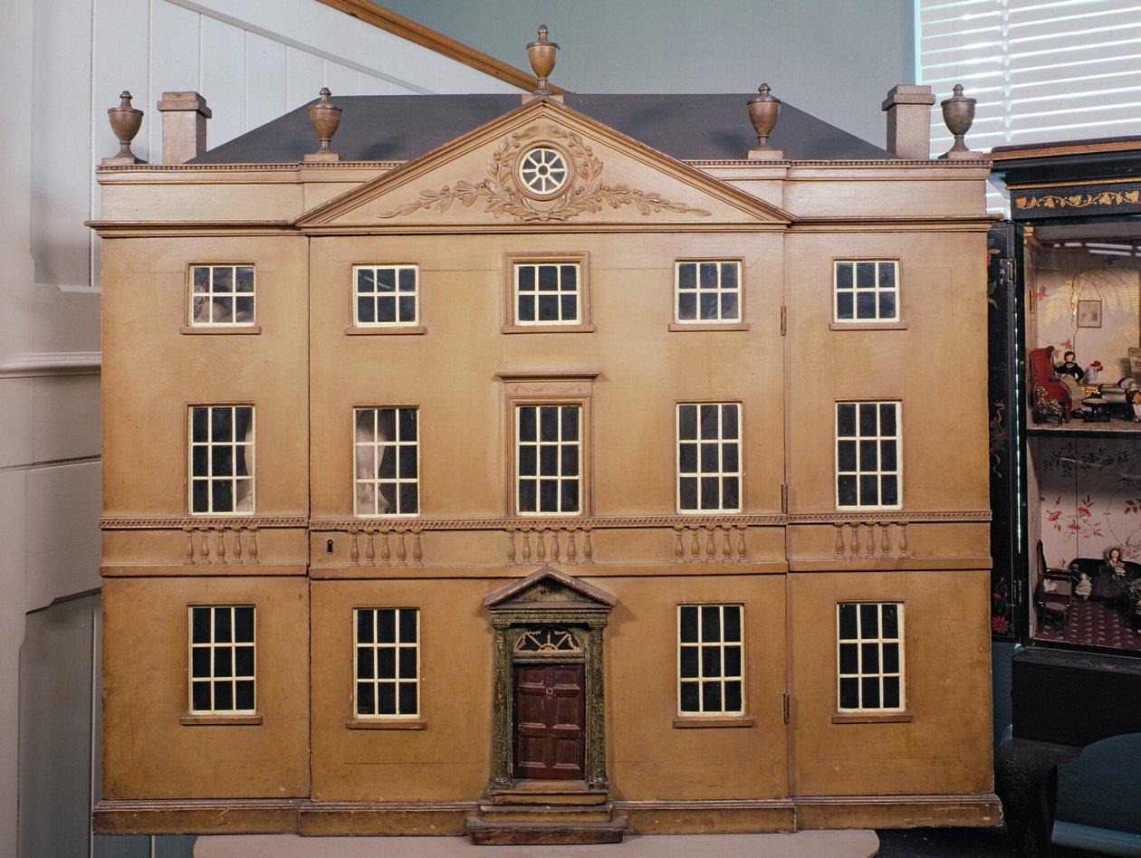 Dukkehus, nyklassisk Adam Style, ca. 1810 (blandet media) av English School
