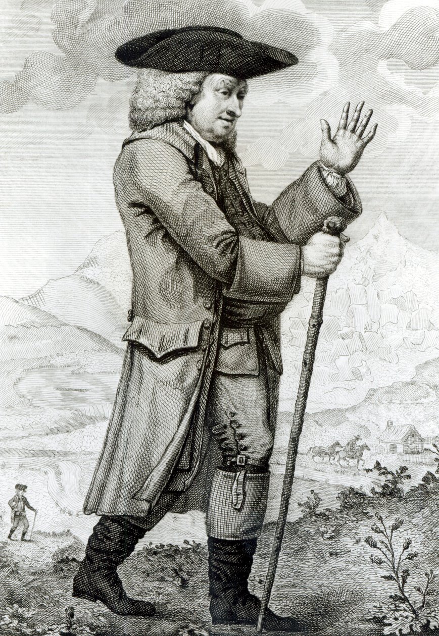 Dr. Johnson i sin reisekjole, 1786 av English School
