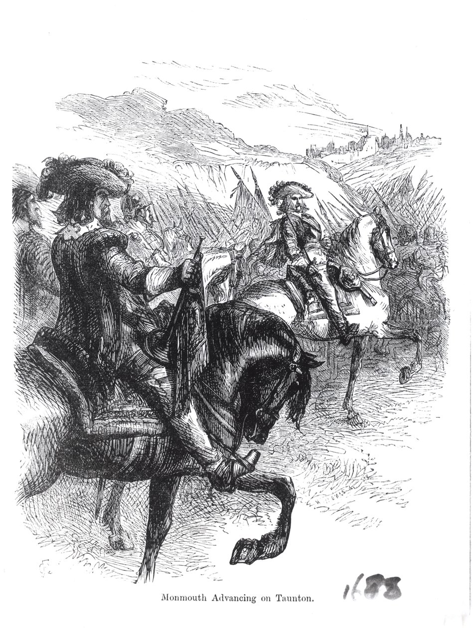 Hertugen av Monmouth (1649-85) rykker frem mot Taunton av English School