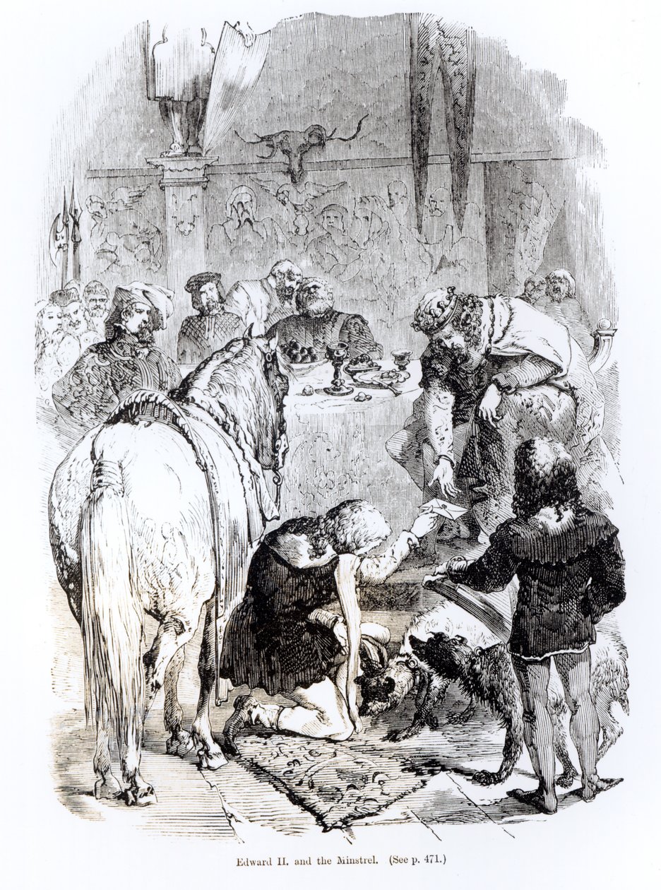 Edward II (1284-1327) og Minstrel av English School
