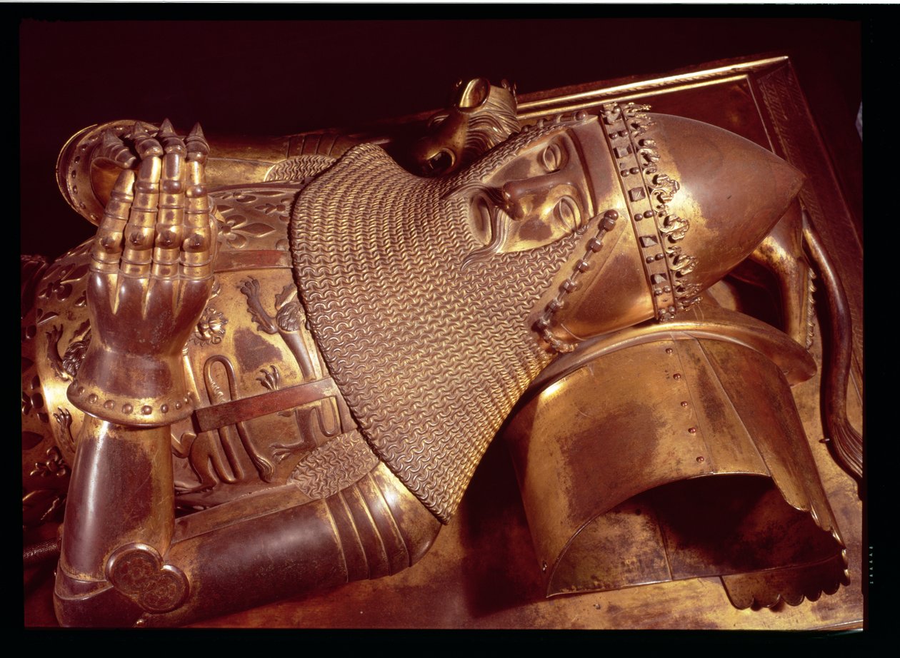 Edward, the Black Prince (1330-76): bilde i Canterbury Cathedral (forgylt bronse) (se også 2369) av English School