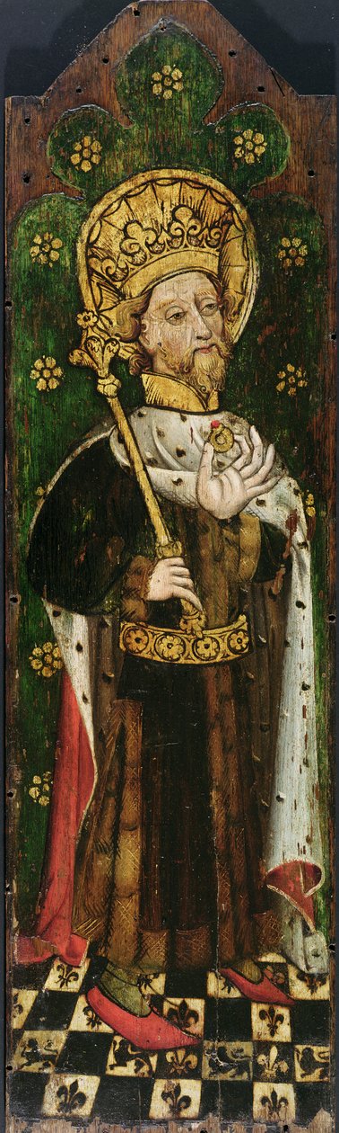 Edward the Confessor, ca. 1450, East Anglian School (panel fra en takskjerm) av English School