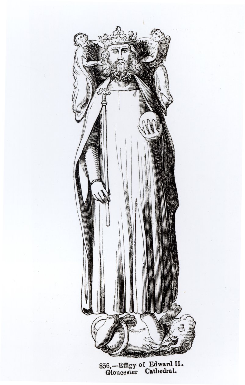 Skulptur av Edward II (1284-1327) fra Gloucester katedral av English School