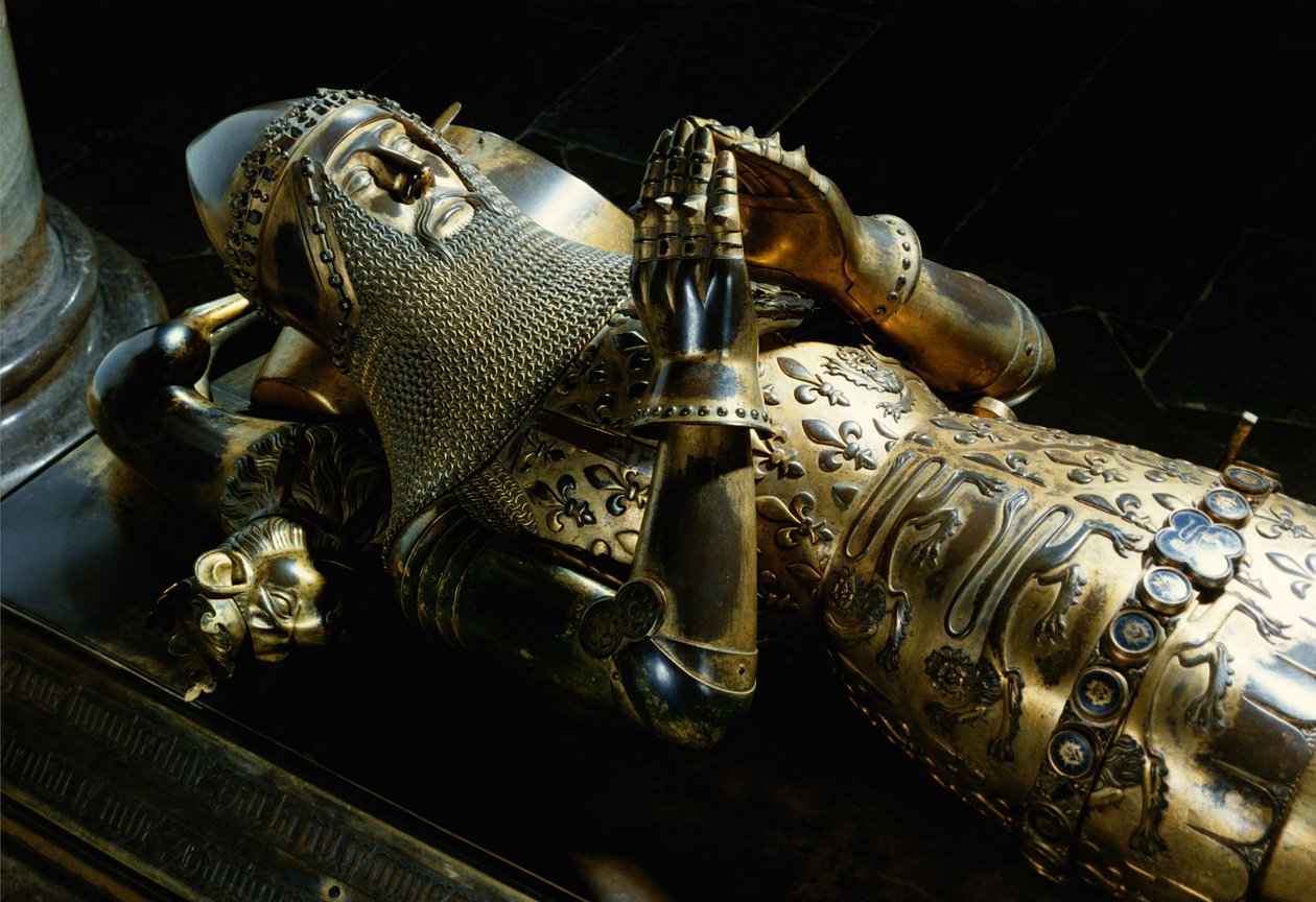 Bildet av Edward den svarte prinsen, 1376 (forgylt bronse) (se også 122668) av English School