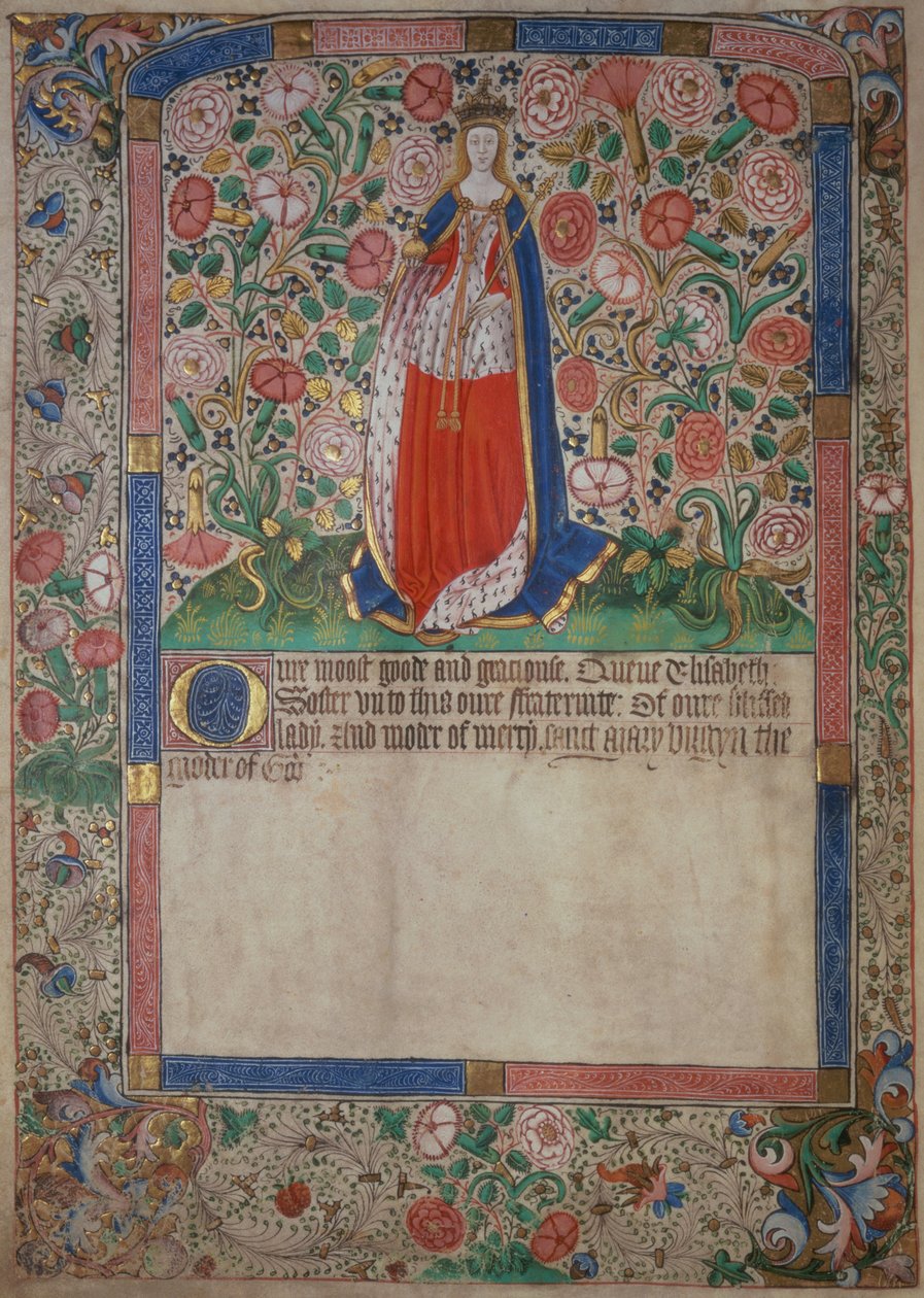 Elizabeth Woodville (ca. 1437-92) Dronningkonsort av kong Edward IV av England (1442-83) (se 125101 for detaljer) av English School