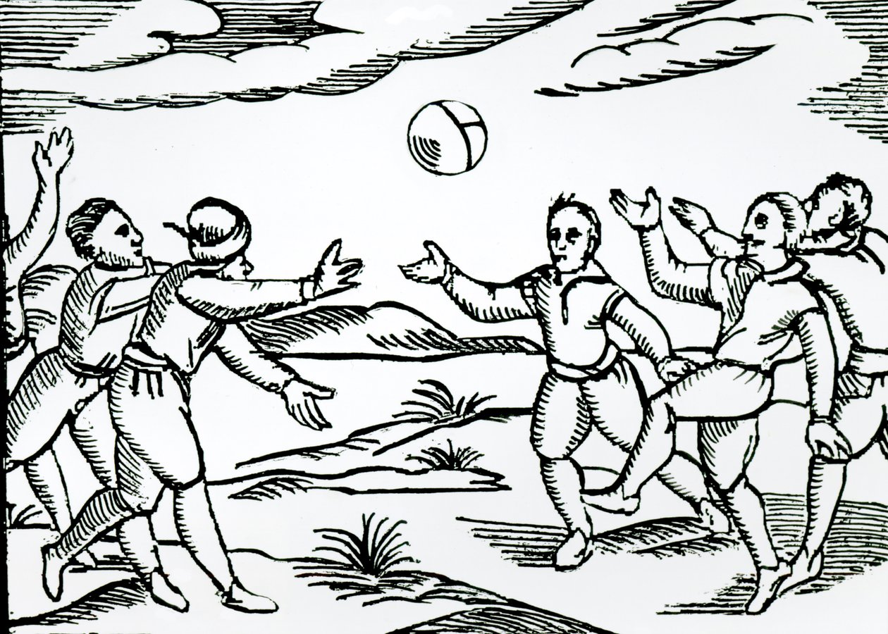 Elizabethan Football (tresnitttrykk) av English School