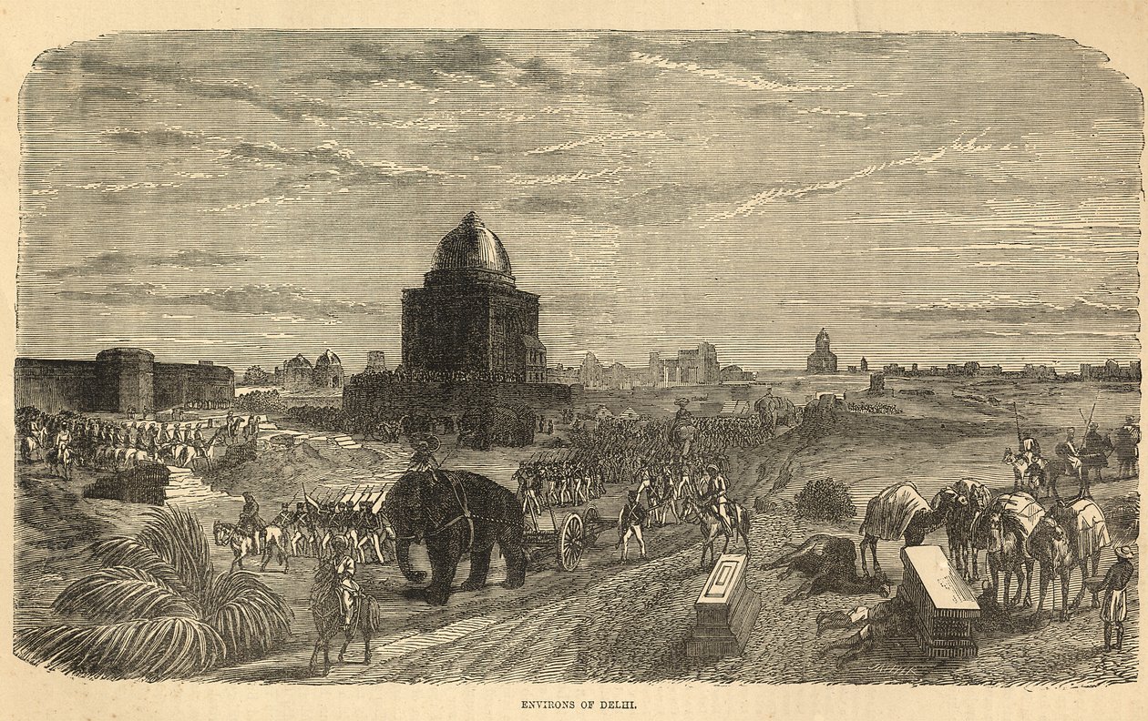 Omgivelsene til Delhi, 1857 av English School