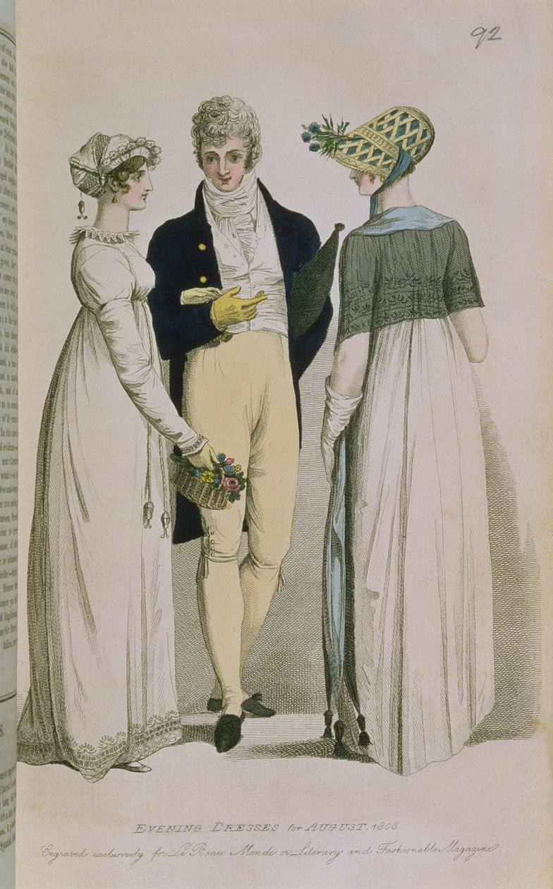 Aftenkjoler for august 1808, illustrasjon fra 