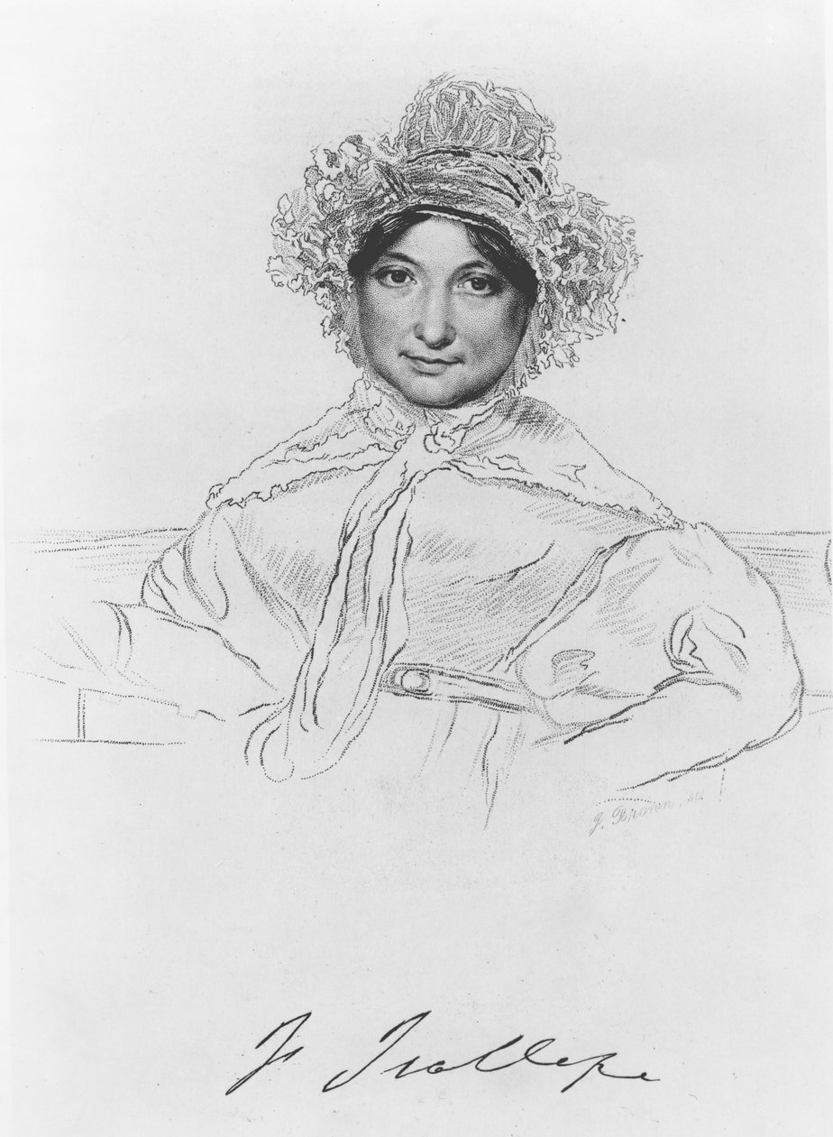Frances Trollope (1780-1863) gravert av F.Brown av English School