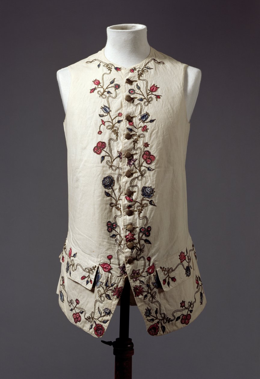 Gentlemans vest, ca. 1760-70 (lin) av English School