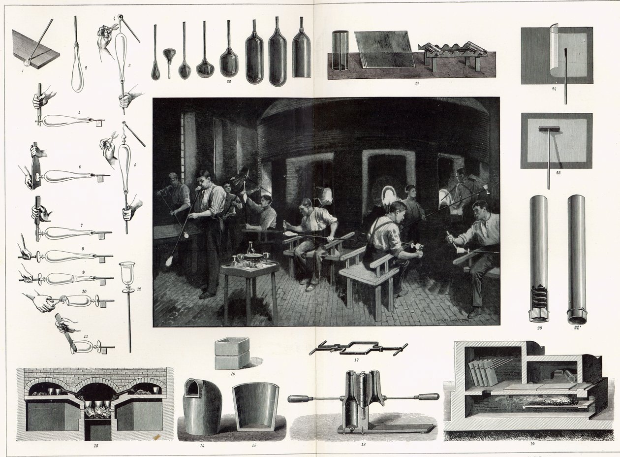 Glass produksjon av English School