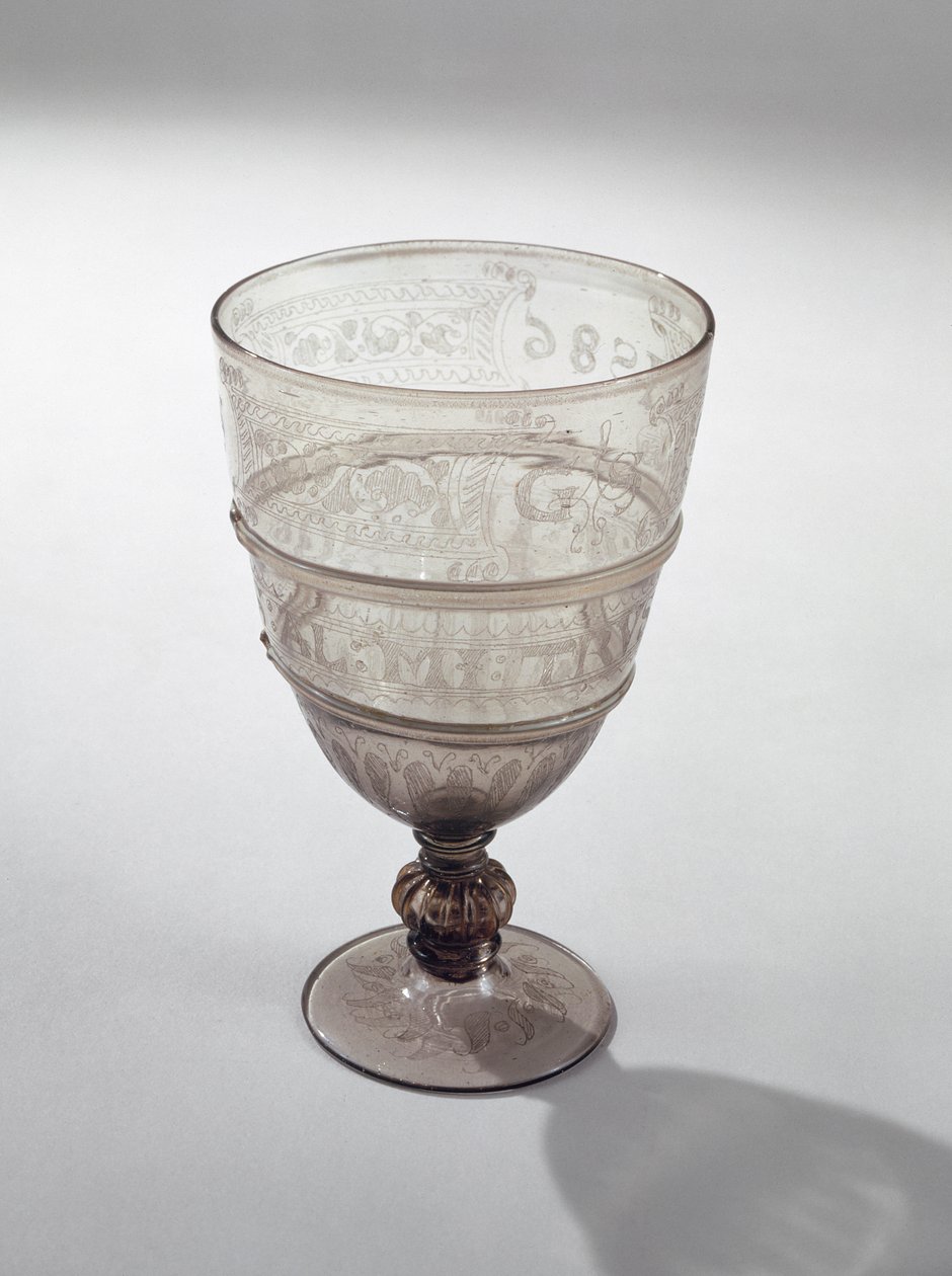 Beger av Jacopo Verzelini, 1586 (glass) av English School