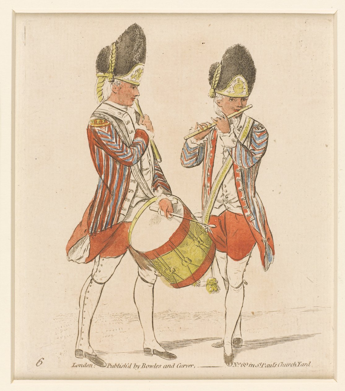 Grenadier-trommeslager og fifer, 1779 av English School