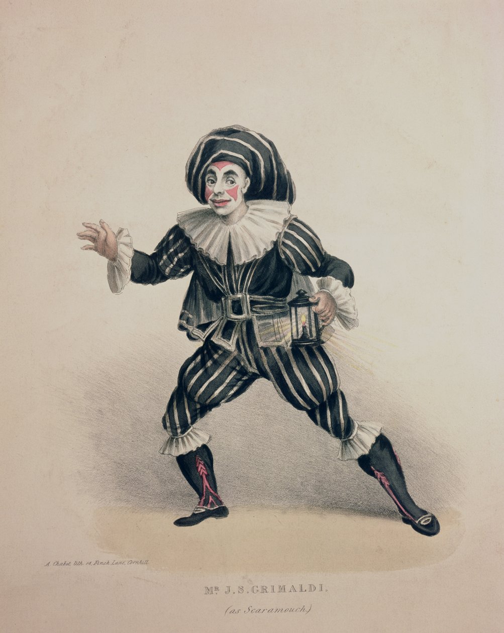 Grimaldi as Scaramouche, fra Commedia dell