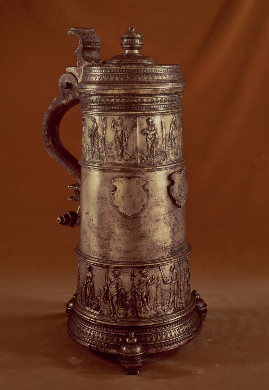 Gildekar, forsølvet tinn, 1564 av English School
