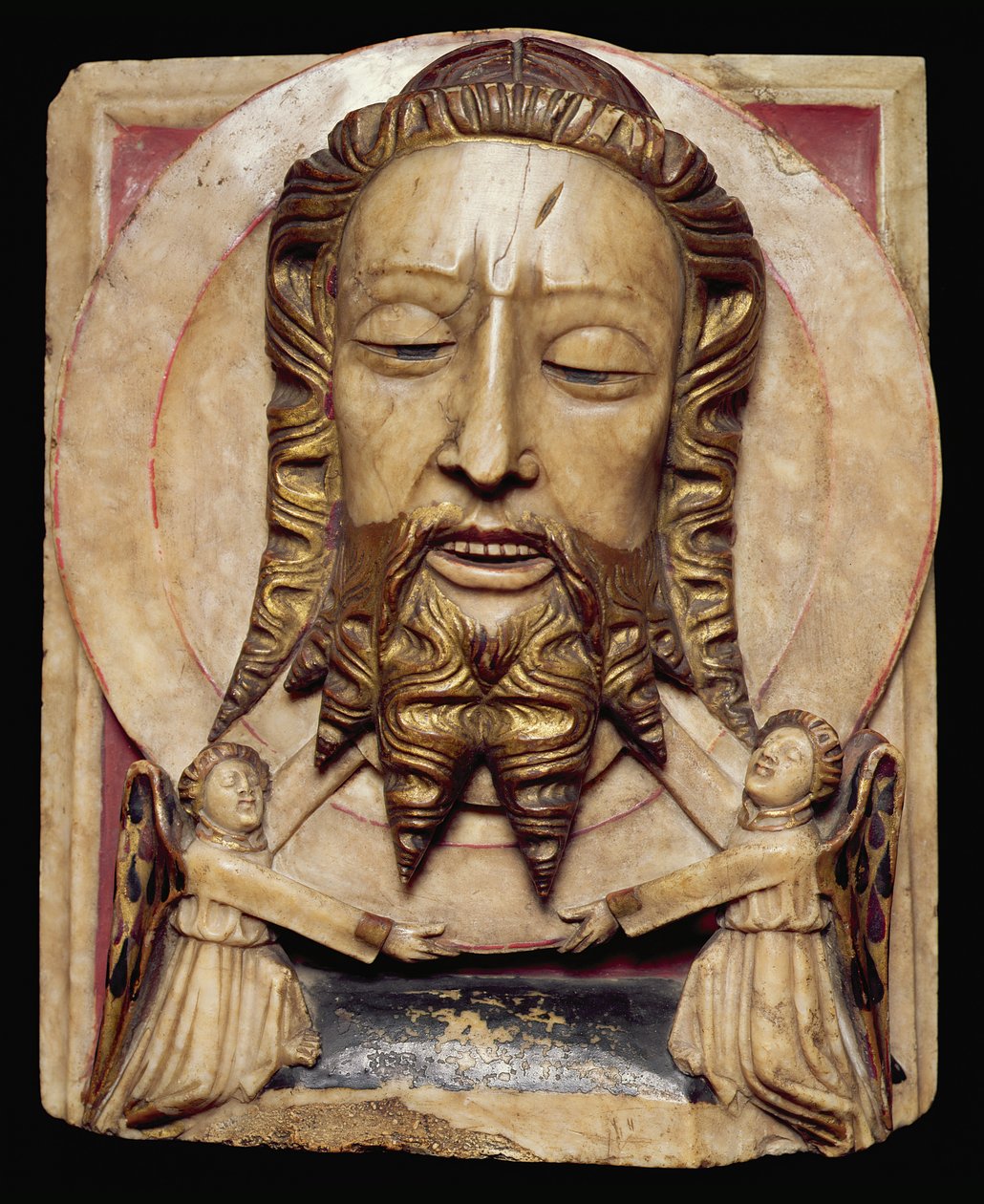 Leder av døperen Johannes på et fat, Nottingham, ca. 1450-1500 (alabast) av English School
