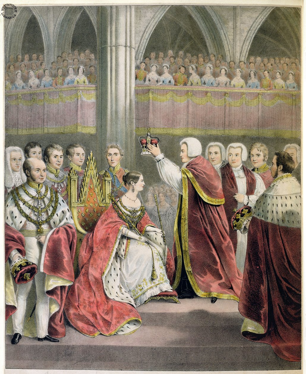 Hennes allernådigste Majestet Dronning Victoria, kronet 28. juni 1838 av English School