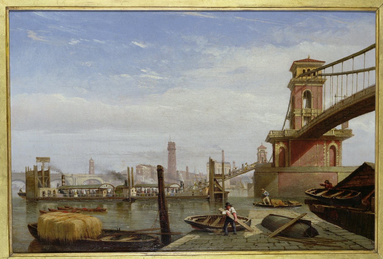 Hungerford Pier, ca. 1850 av English School