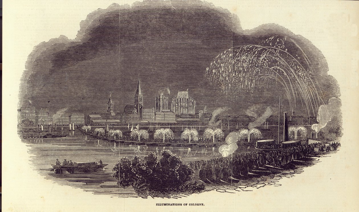 Illuminations of Cologne, 23. august 1845 av English School