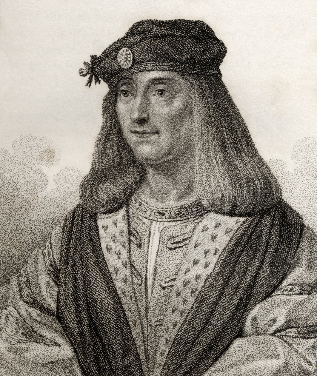 James IV, konge av Skottland, gravert av Geremia, illustrasjon fra 