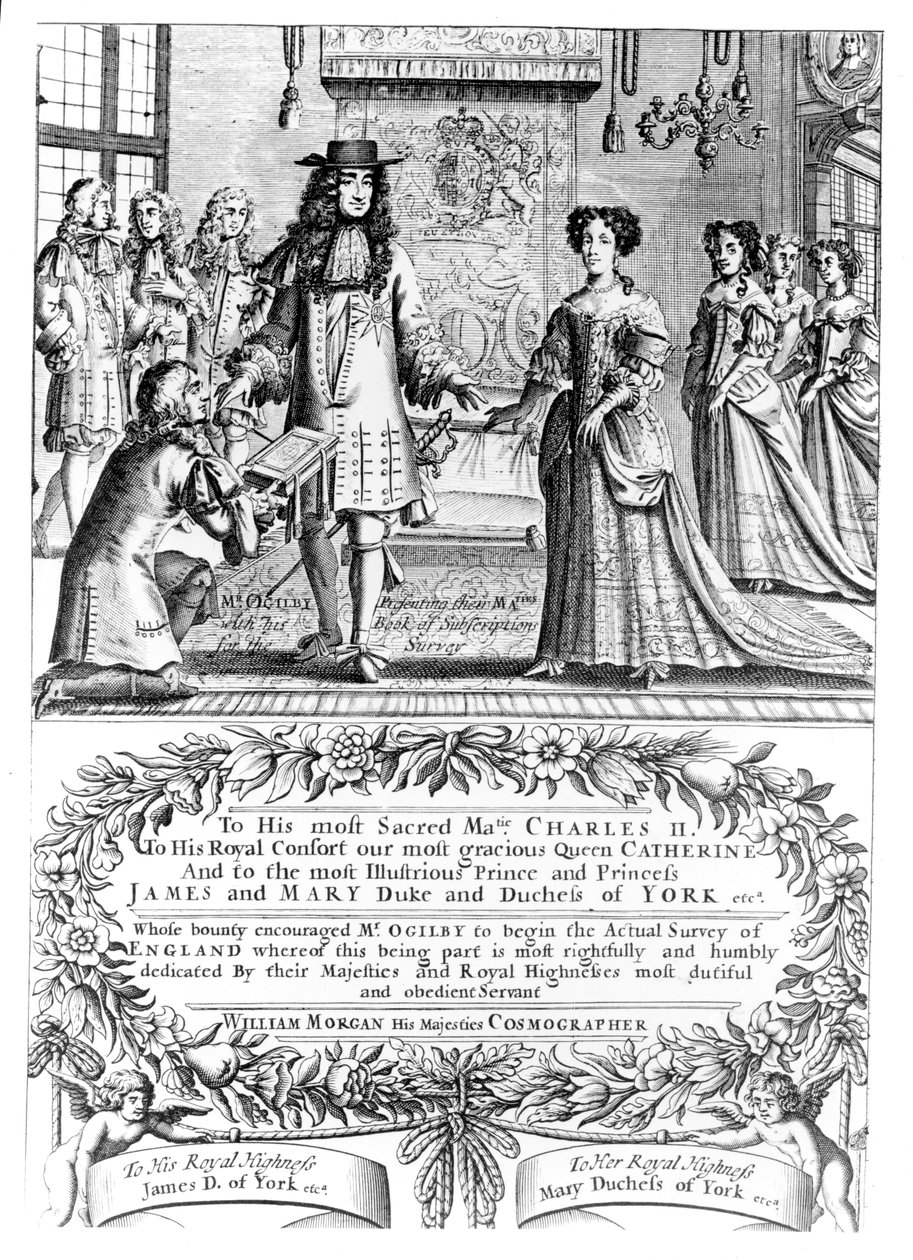 John Ogilby presenterer sin abonnementsliste for 