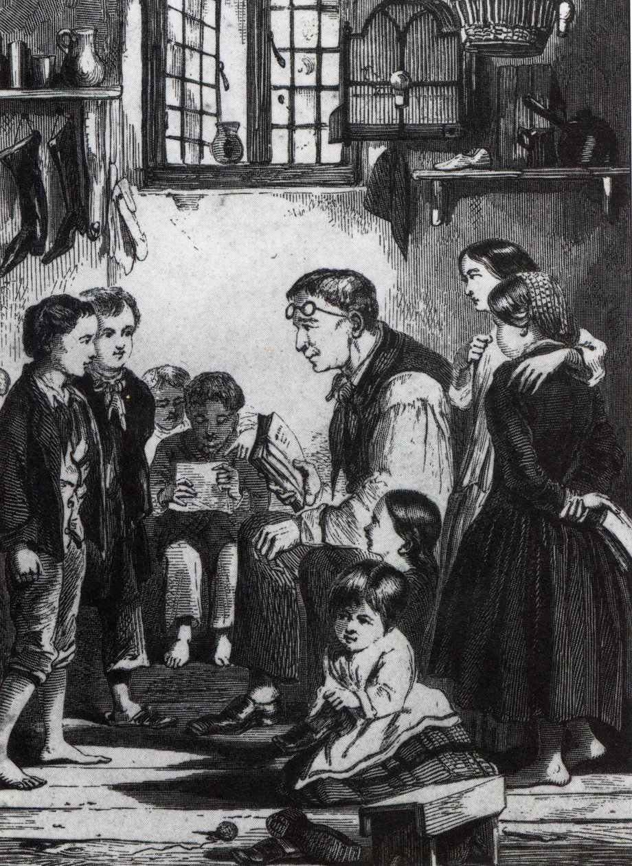 John Pounds underviser barn i hjemmet sitt av English School