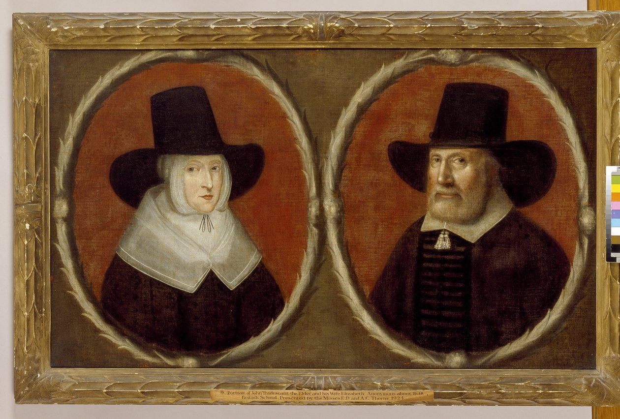 John Tradescant den eldste og hans kone Elizabeth, 1656 av English School